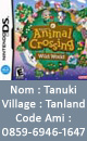 Code Ami - Animal Crossing Wild World