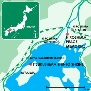 Miyajima sur la carte